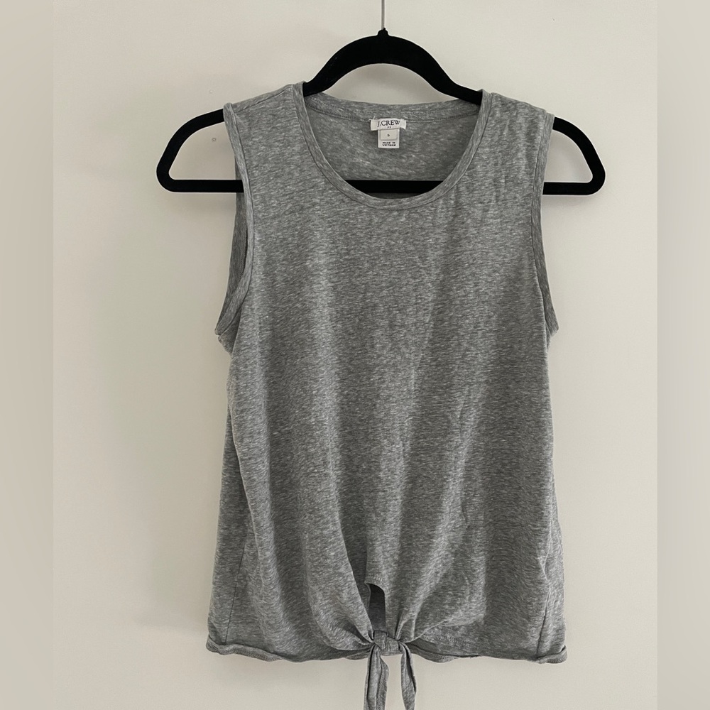 J. Crew Gray Sleeveless Muscle Tee